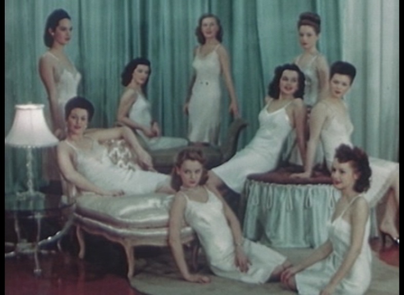 This fashion film shows a typical 1940 s wedding dresshairstyle and 