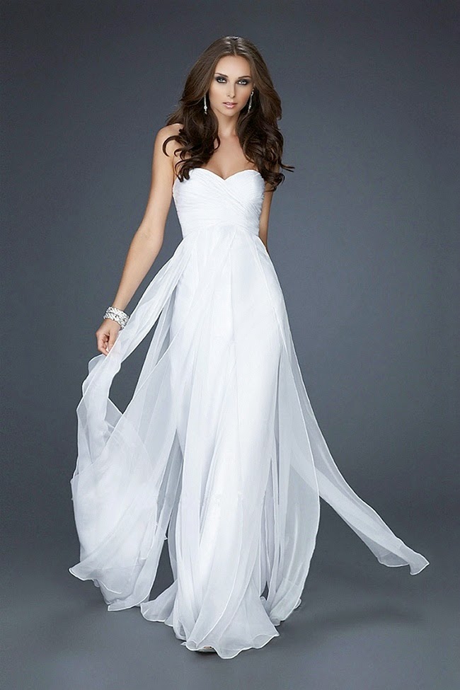  wedding  fashion Elegant charming white  formal dresses  for 