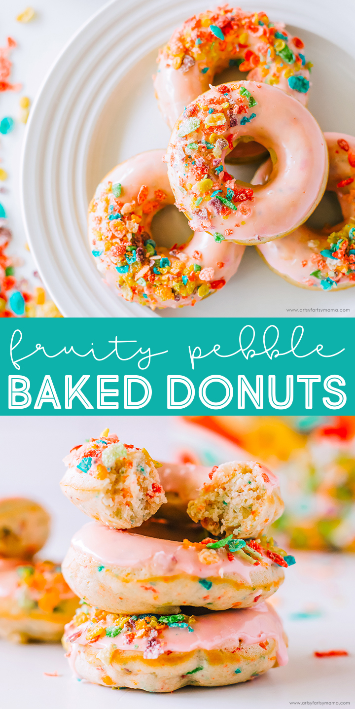 Fruity Pebble Baked Donuts