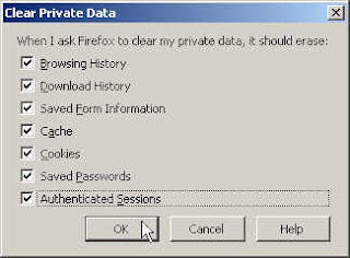 Clear private data