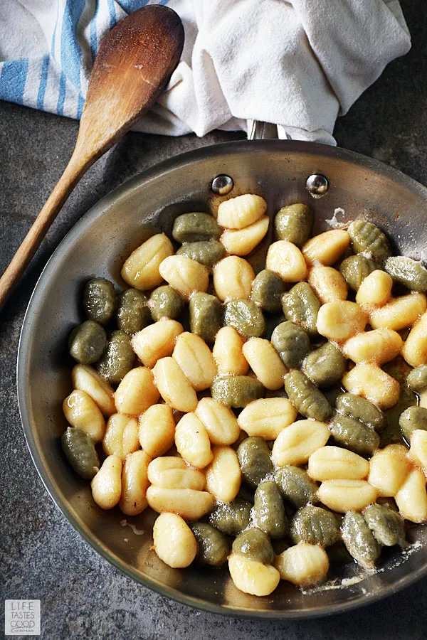 Pan Fried Gnocchi with Spinach and Parmesan