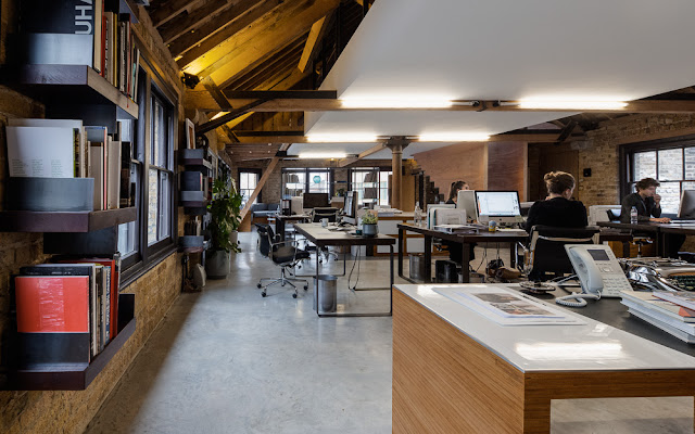 Picture of attic office interior