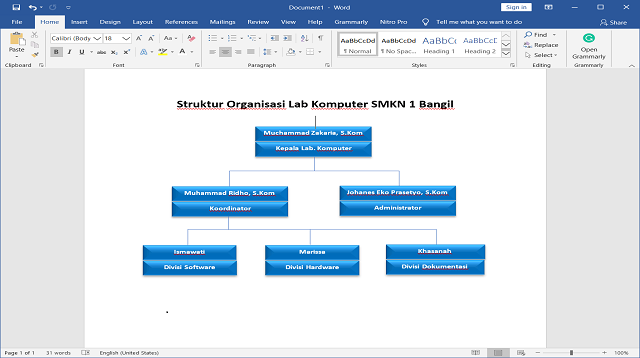 Cara Membuat Bagan di Word HP