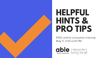 ABLE SC Helpful Hints and Pro Tips promo with checkmark image 