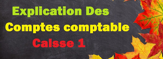 Explication des comptes comptables ( classe 1)