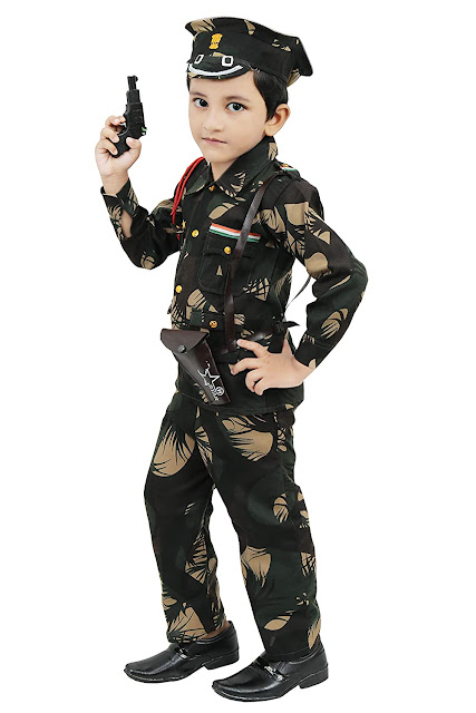 Chandrika Army Costume Dress for Kids (3-4 Years)
