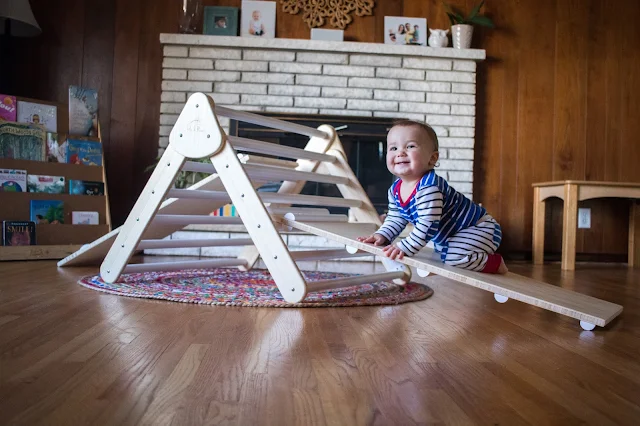 Movement is so important for babies and toddlers, and the Lily & River Little Climber is the perfect way to support gross motor development with a Montessori baby 