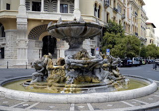 The Fontana delle Rane in Piazza Mincio in the Quartiere Coppedè in Rome's Trieste neighbourhood