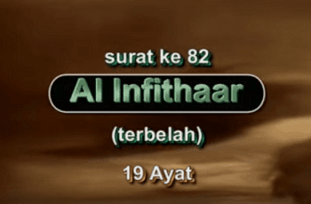  Surah Al Infithar termasuk kedalam golongam surat Surat | Surah Al Infithar Arab, Latin dan Terjemahannya