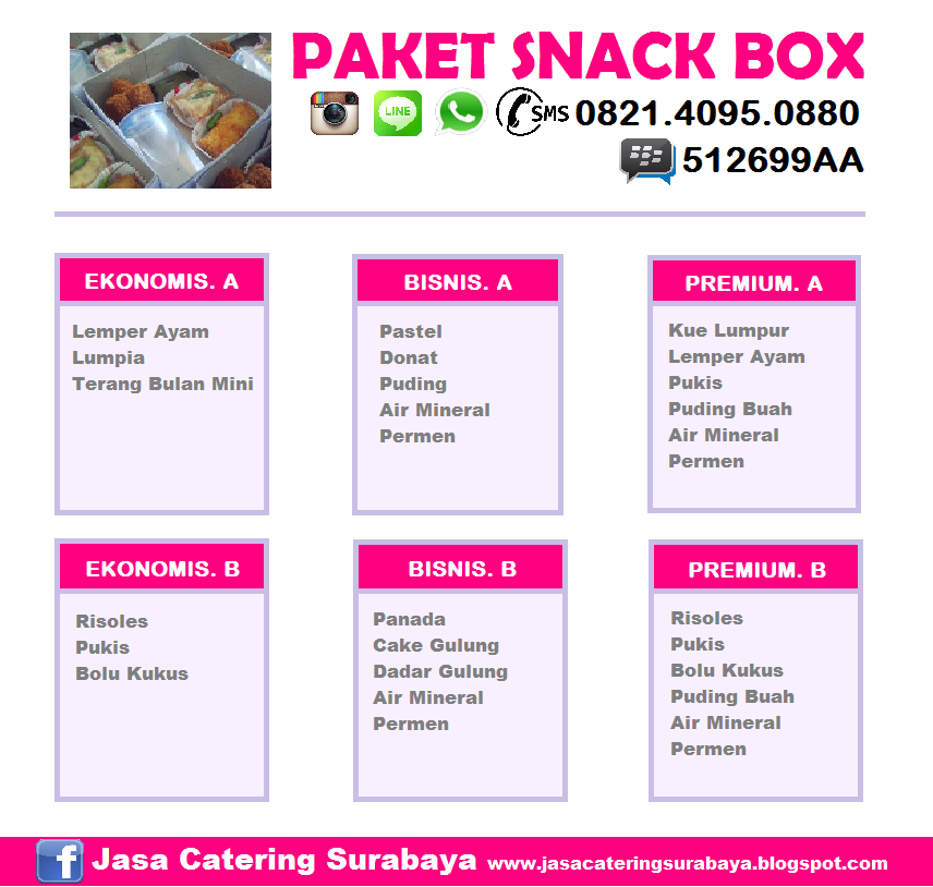 Jasa Catering Surabaya: Snack Box Surabaya | Snack Box ...