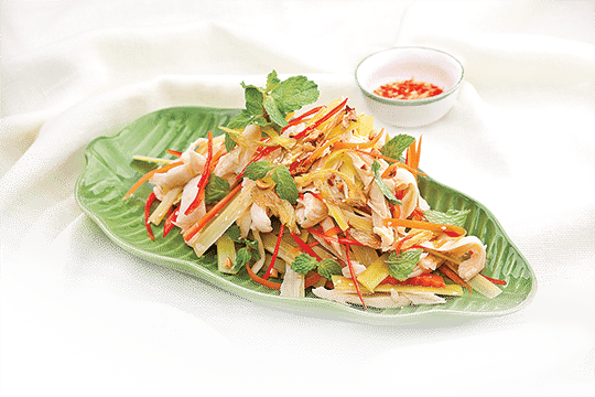 Gỏi hoa chuối thịt gà