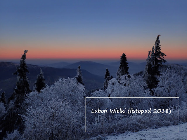 Luboń Wielki (1022 m n.p.m.) - początek Małego Szlaku Beskidzkiego