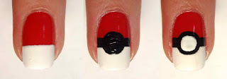 Poke Ball Nail Art