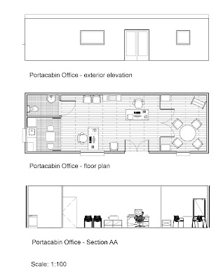 Section in an Office Floor Plan