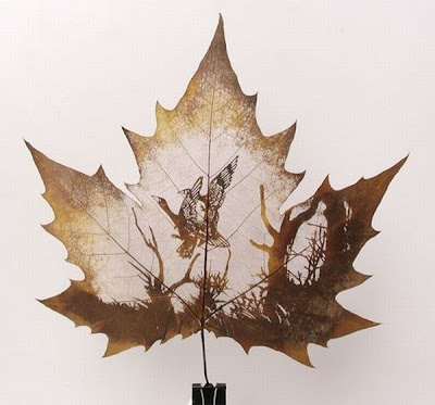 Leaf Carving Artwork Seen On www.coolpicturegallery.net