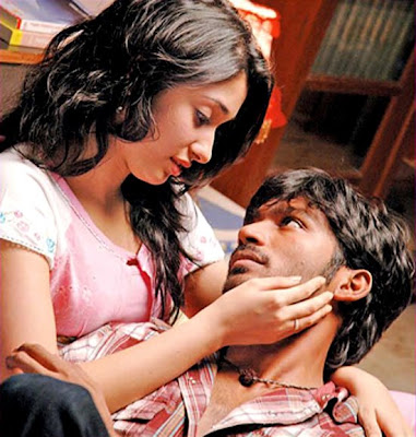 Kollywood Actress Tamanna and Dhanush in Padikathavan Movie Stills