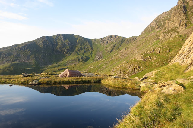 Wild camping in the lakes, hard tarn.