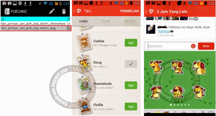 Tutorial hack free Sticker dan Filter Gratis di PATH