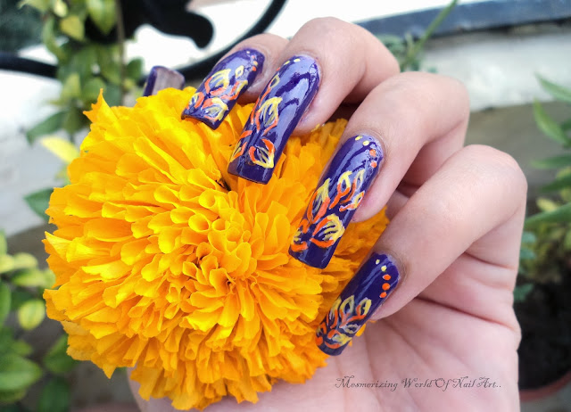 Floral nail art