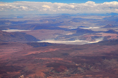 Foto aéra do Deserto do Atacama