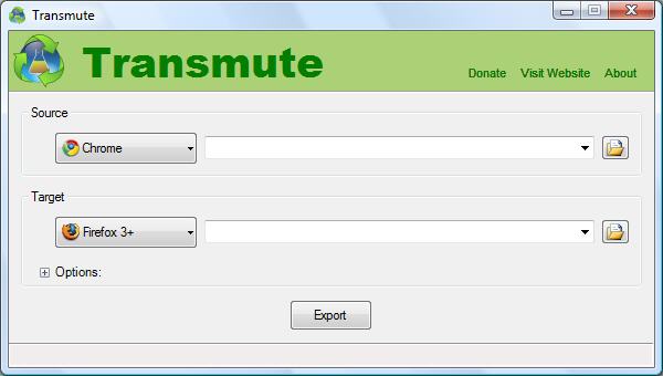 Transmute : convertisseur de favoris pour Google Chrome, Firefox, Internet Explorer et Opera