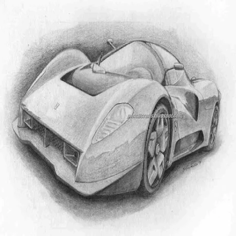 It is a Racing Car Sketch Drawing.