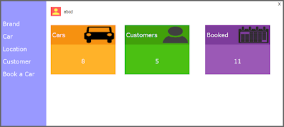 Java Car Rental Management System Dashboard