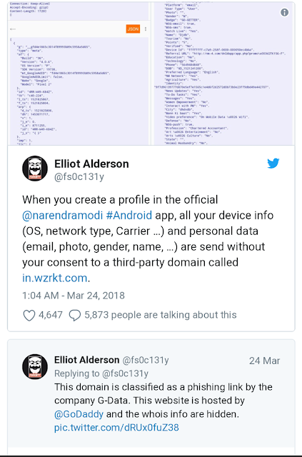 French Safety Researcher Claims Personal Safety Breach Of Users Past Times Pm Modi’S Android App.