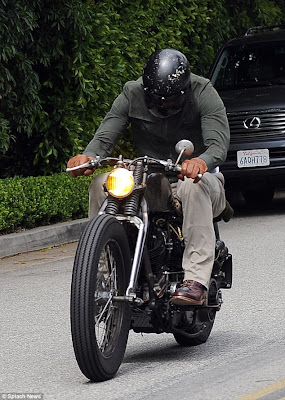 David Beckham Knucklehead on Stylish Rider  David Looked Great In His Green Jacket And Tan Gloves