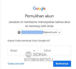 Cara Memulihkan Akun Gmail Yang Lupa Password Dengan Pertanyaan Keamanan