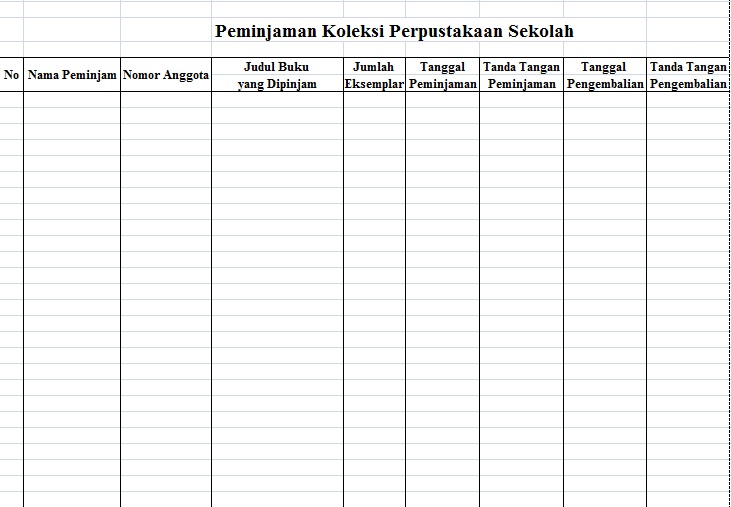 15+ Contoh Buku Kunjungan Perpustakaan