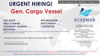 job vacancy at general cargo ship