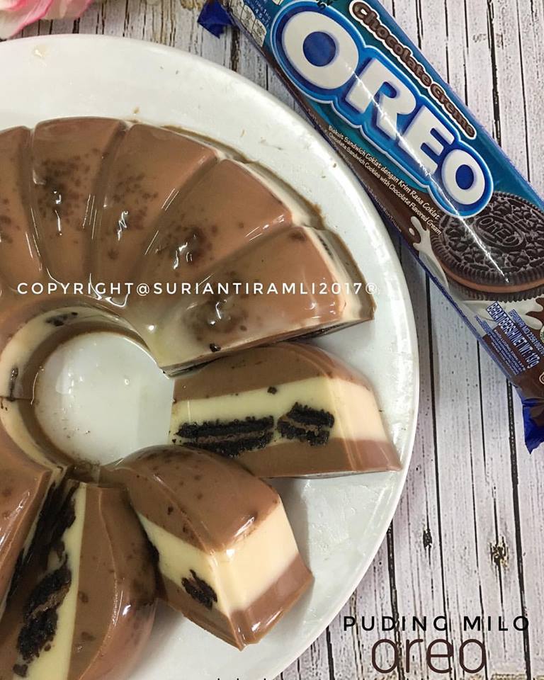 Jom masak: Puding Milo Oreo untuk dessert