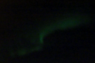 searching for the northern lights - green aurora