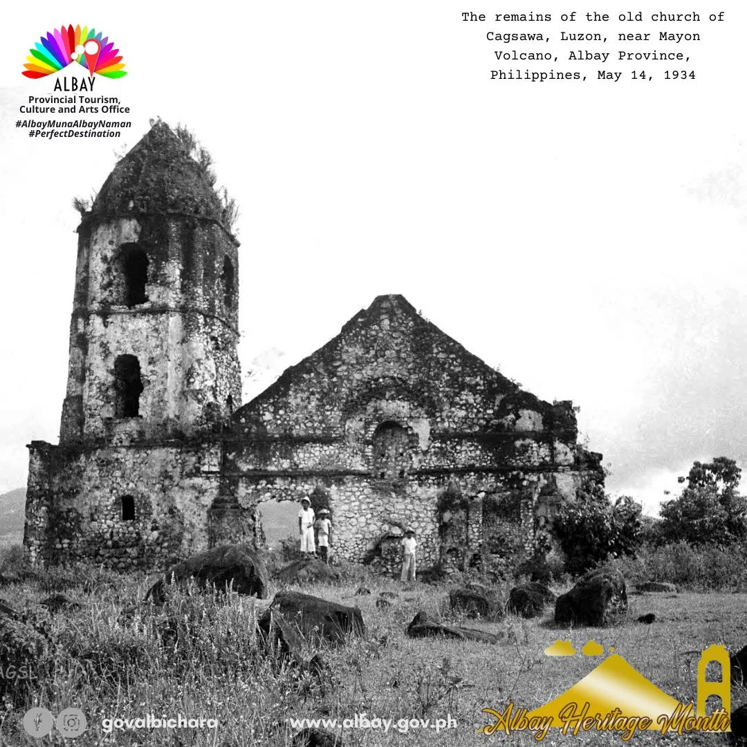 Cagsawa Ruins is a ruined church and parish house (casa parroquial) that marks the once-thriving town center of Cagsawa, now in Brgy. Busay, Daraga, Albay