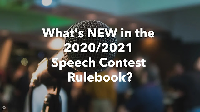 What is NEW in the 2020 2021 Speech Contest Rulebook