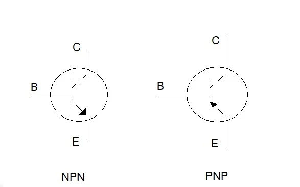 สัญลักษณ์ทรานซิสเตอร์  NPN  PNP