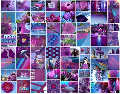 Resultados de la busqueda por color en Google Imágenes