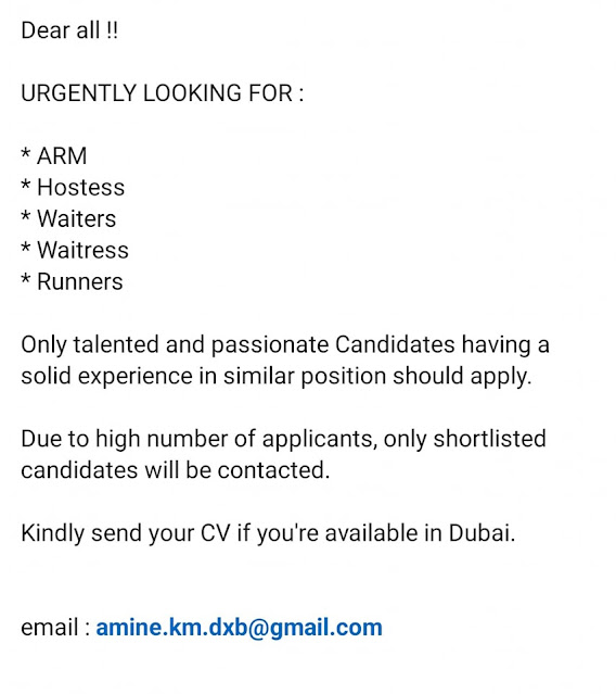 Jobs Interviews In UAE From Tomorrow, 15 February 2024