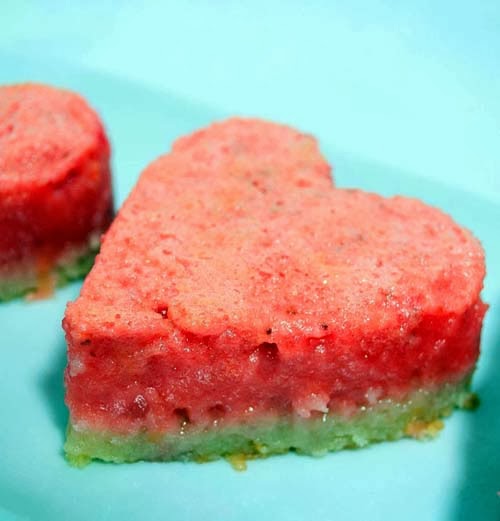 Heart-shaped Strawberry Lemon Bars