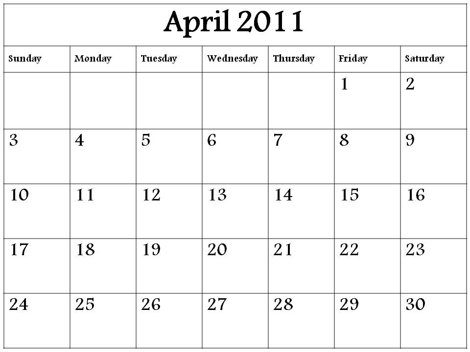calendars for 2011 printable. CALENDAR APRIL 2011 PRINTABLE