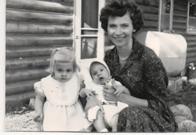 Angela Henn Bollinger, her daughter and eldest son, approximately 1961