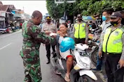 Koramil 04/ Karanganyar Bersama Polsek Gelar Operasi Yustisi dan PPKM 
