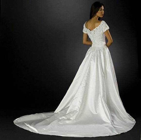 White Floral Wedding Dress Gown Sean Collection 