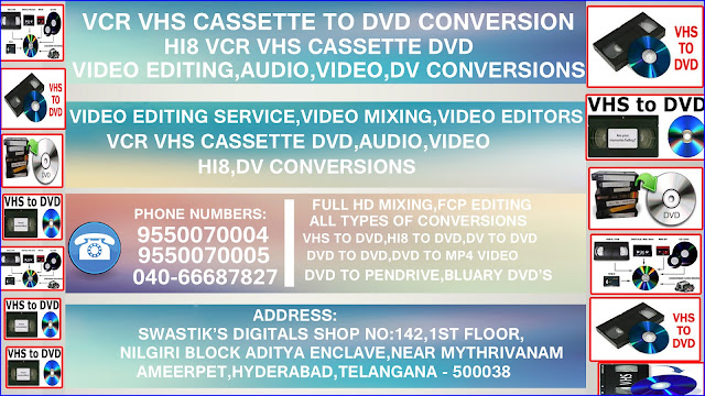 VCR VHS Cassette to DVD Conversion,HI8 VCR VHS Cassette DVD,VIDEO EDITING,AUDIO,VIDEO,DV CONVERSIONS