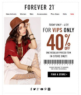 forever 21 coupons 2018