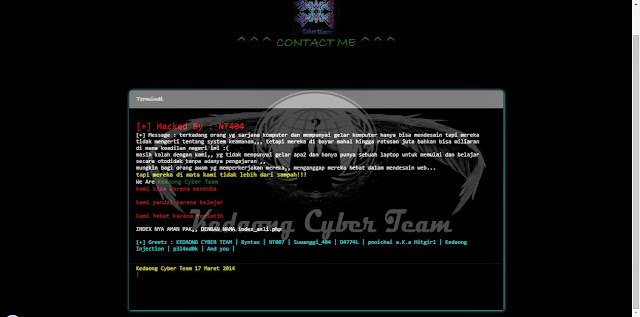 Website MPR Diserang Hacker NT404