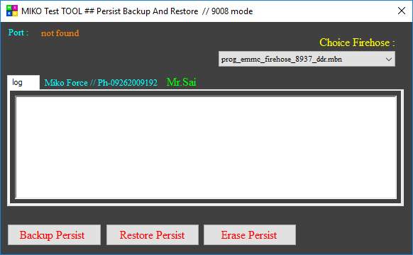 Miko Qualcomm Persist Backup, Restore, Erase, 9008 EDL Mode Tool Free Download