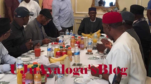 Buhari meets APC govs in London, laughs over negative reports —Presidency