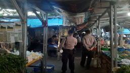 Jajaran Polsek Serang Sosialisasi Pencegahan Covid-19 di Pasar Taman Sari